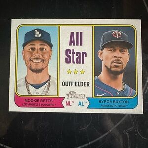 Topps Heritage All Star Outfielder Card Two Legends